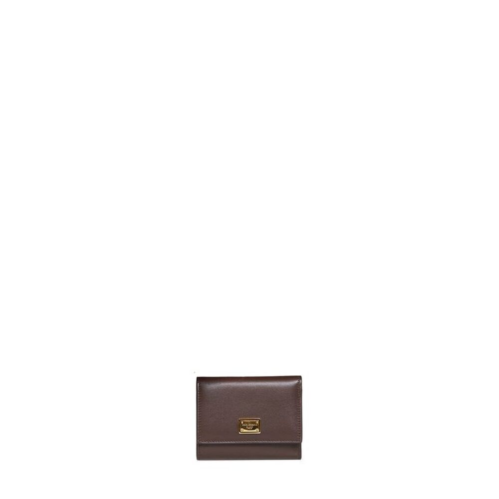 Dolce & Gabbana Women Dark Brown Plongé Calfskin Leather Wallet